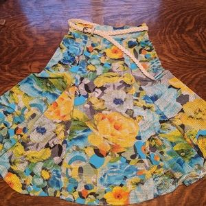 Lapis floral skirt